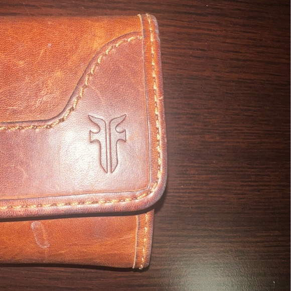Frye Melissa Trifold Leather Brown Leather - Picture 2 of 9